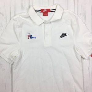 NWT Nike white polo 76ers
